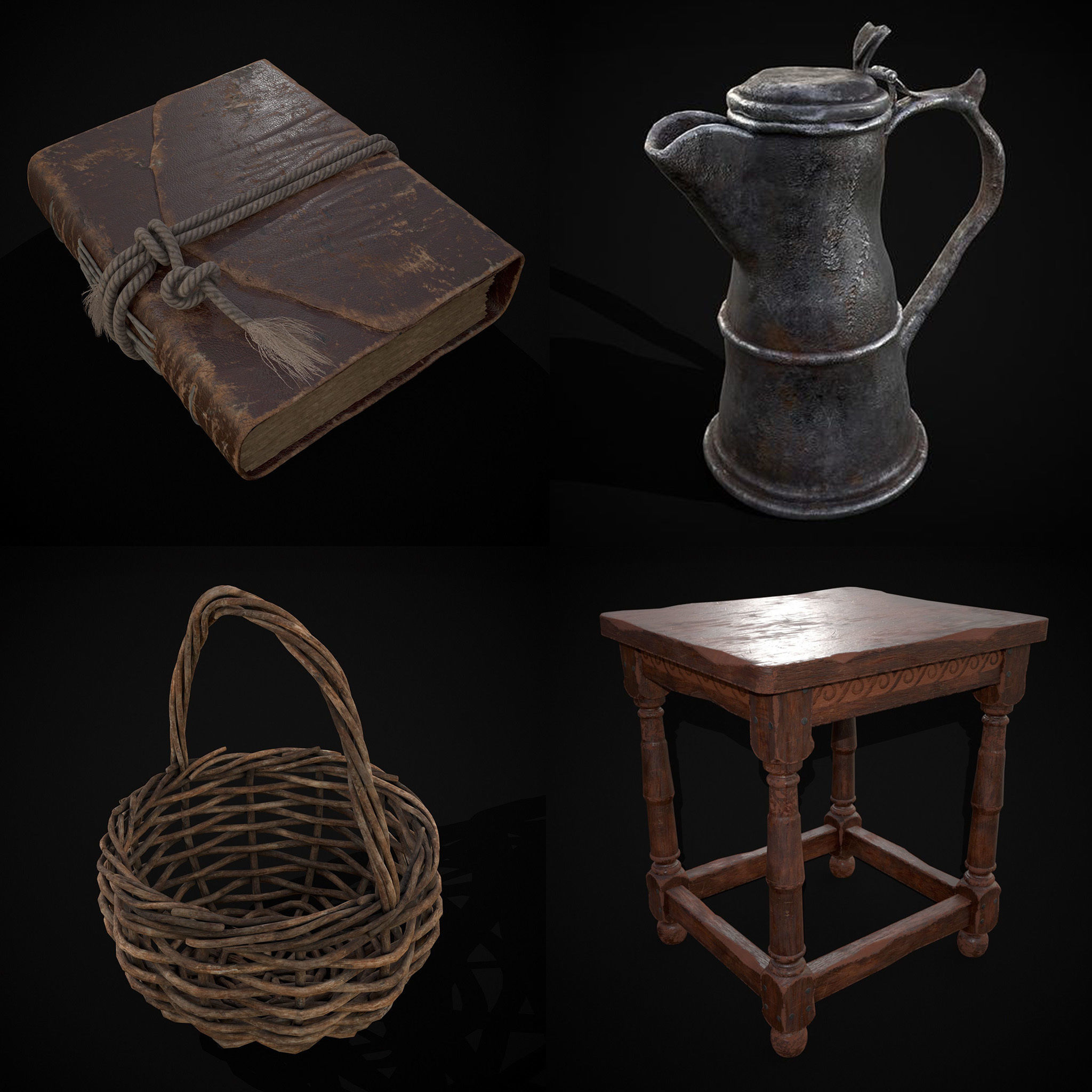 Medieval Prop Mix Thirty Three 3D Model Collection_6