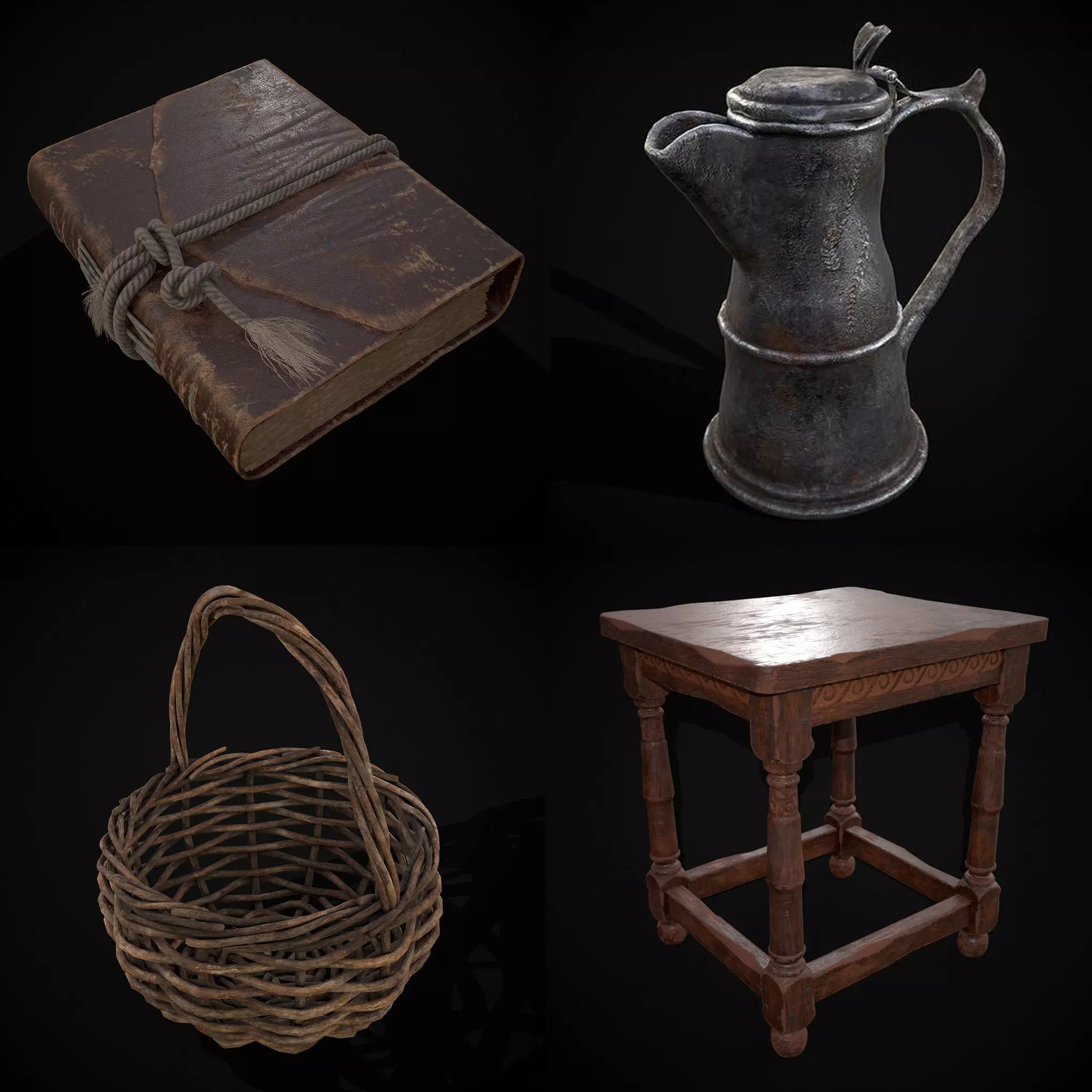 Medieval Prop Mix Thirty Three 3D Model Collection_0