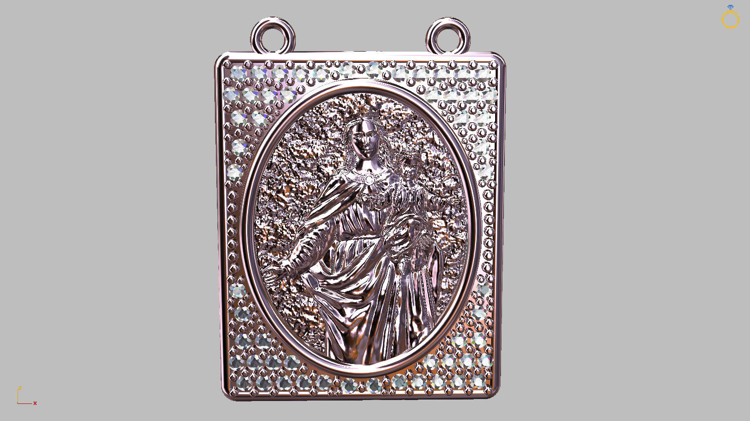 Scapular Jesus and Mary 3D print model_8