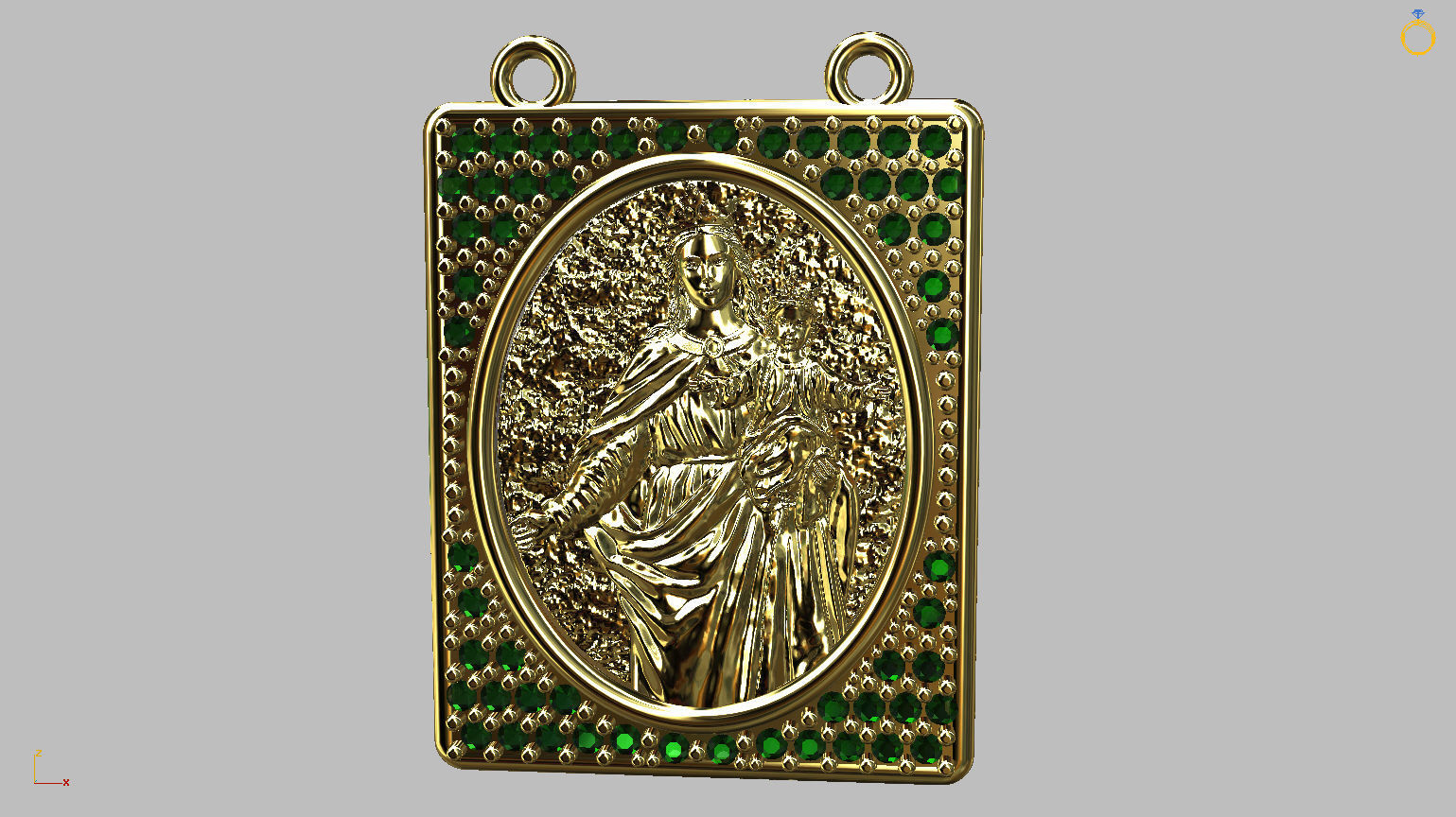 Scapular Jesus and Mary 3D print model_7