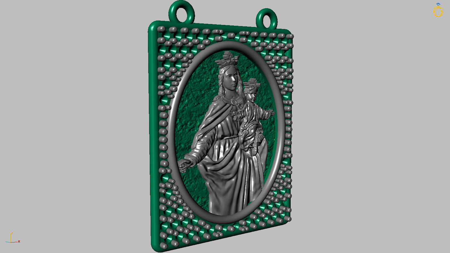 Scapular Jesus and Mary 3D print model_28