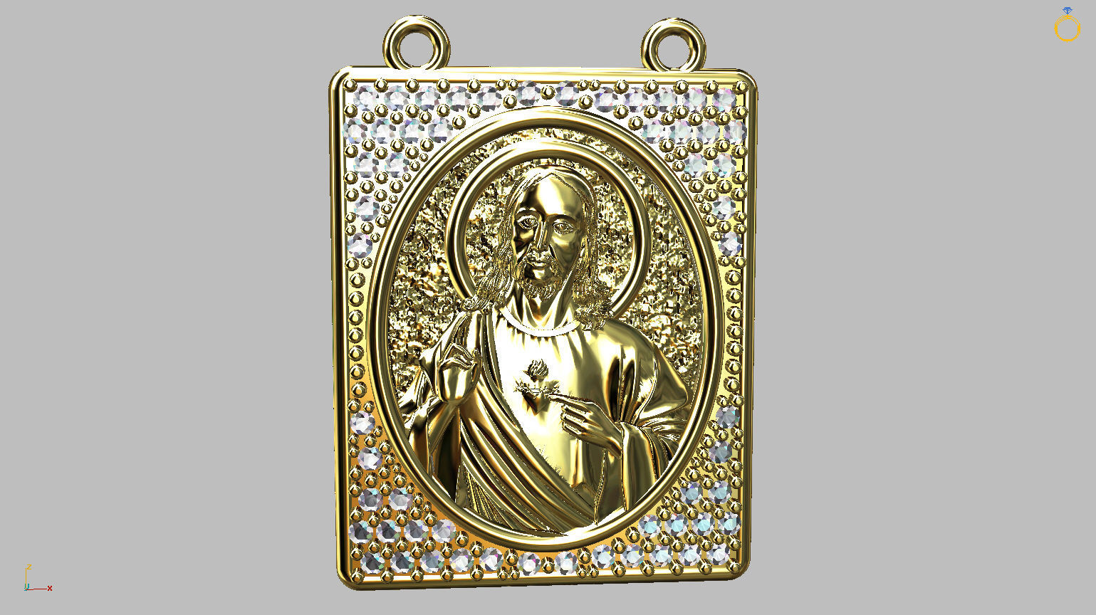 Scapular Jesus and Mary 3D print model_5