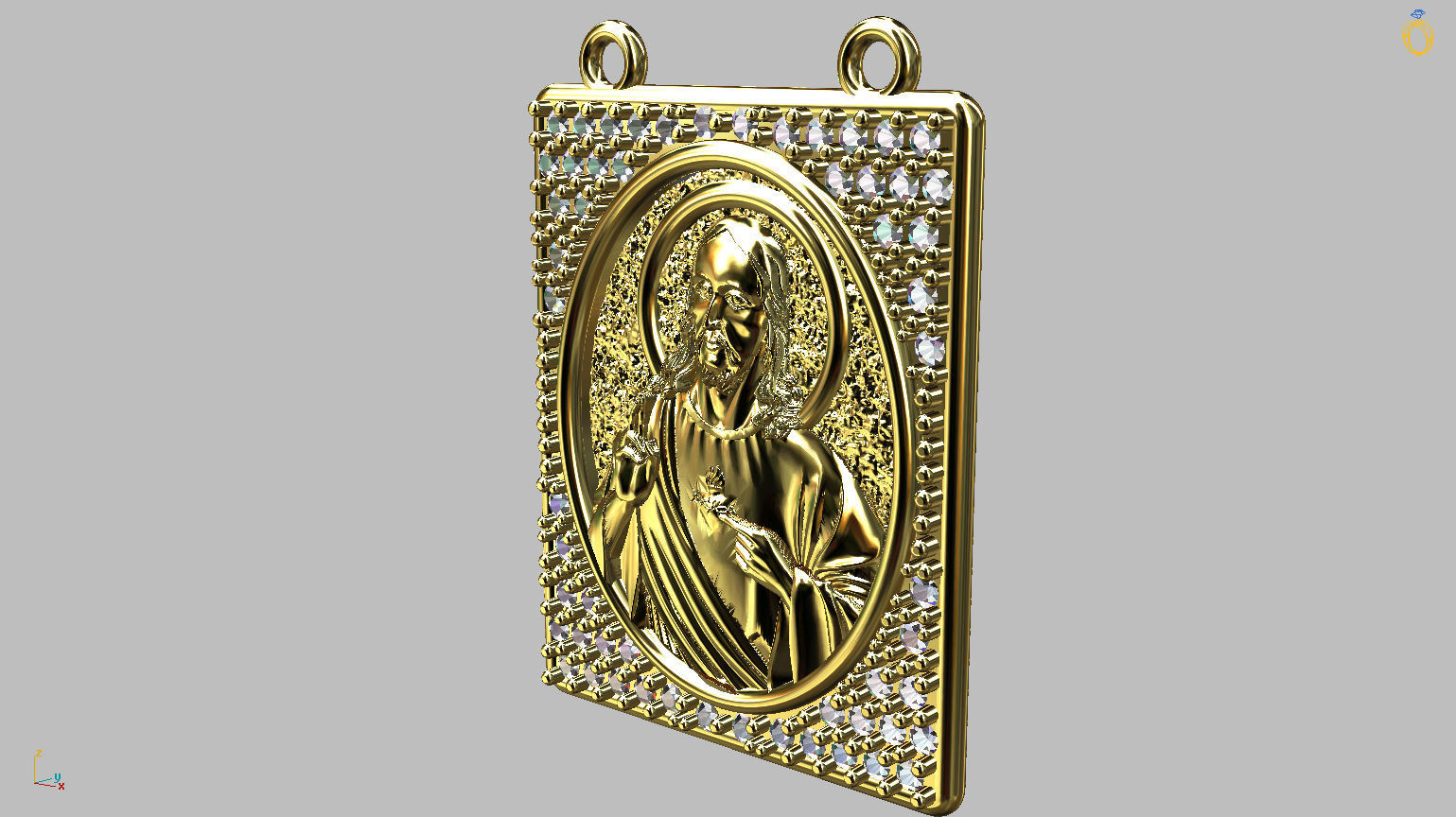Scapular Jesus and Mary 3D print model_31