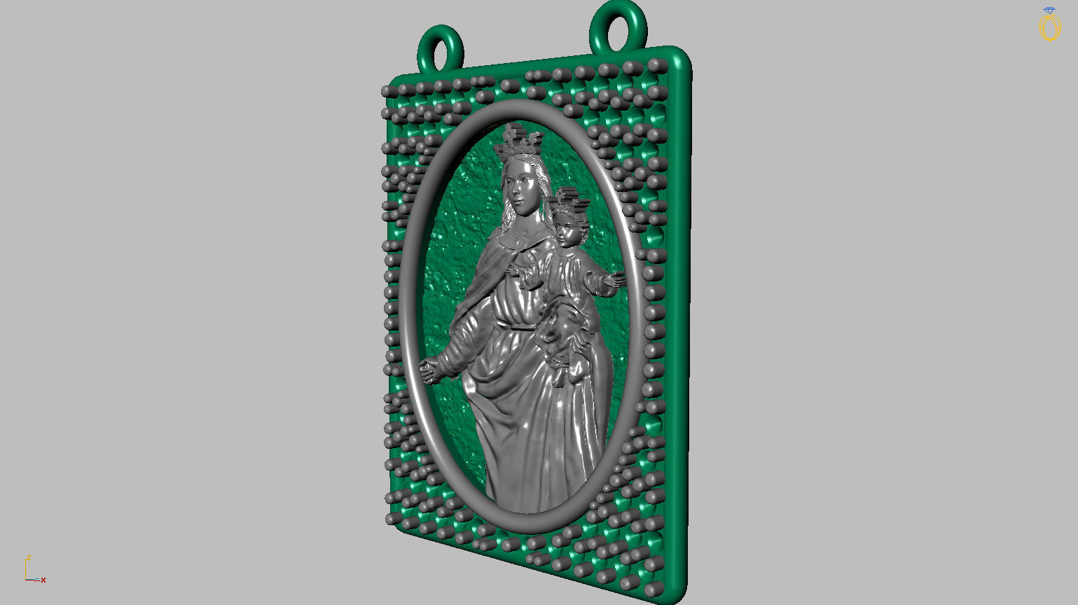 Scapular Jesus and Mary 3D print model_30