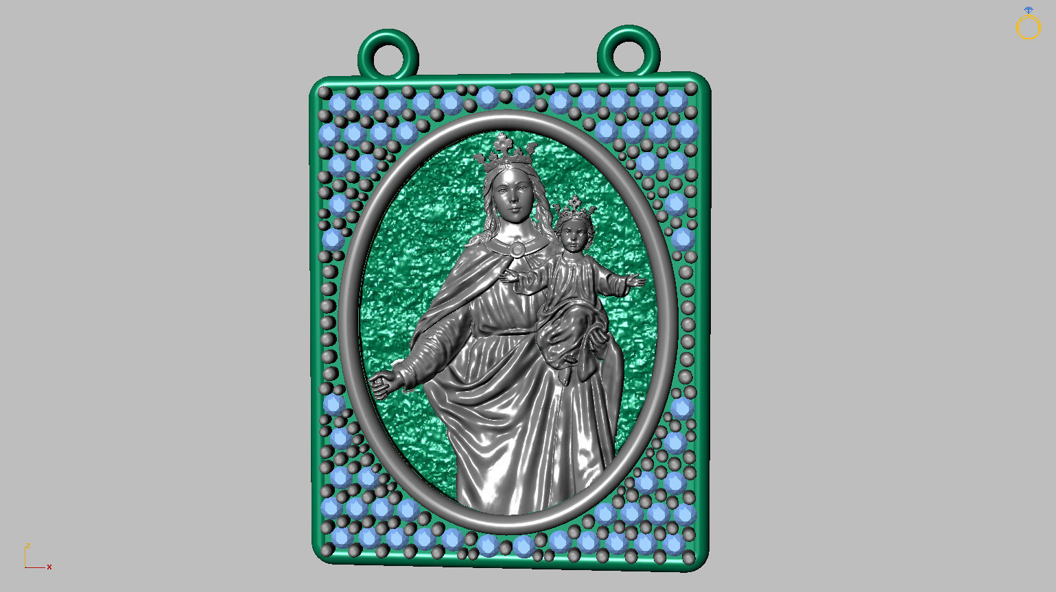 Scapular Jesus and Mary 3D print model_24