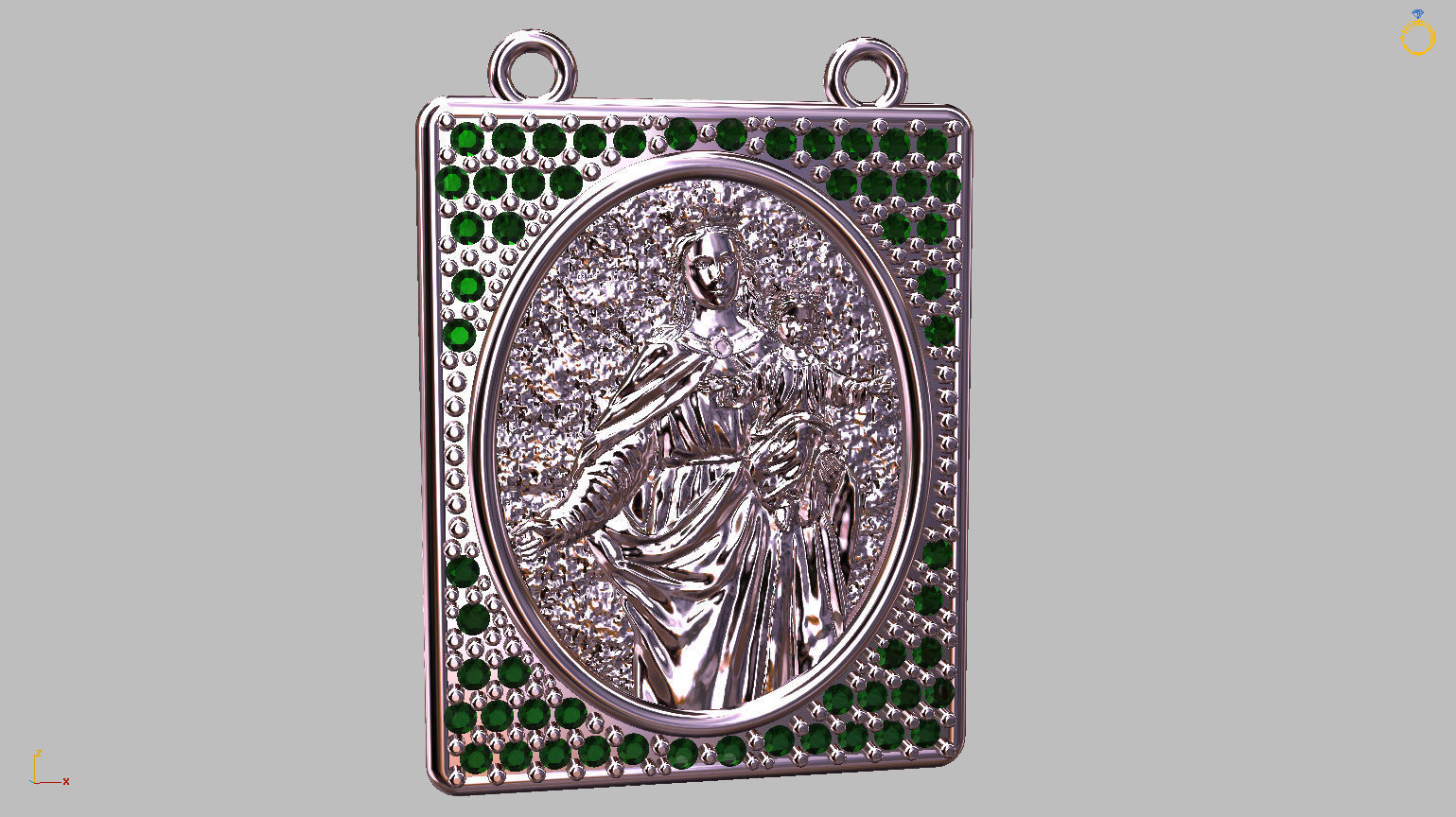 Scapular Jesus and Mary 3D print model_21