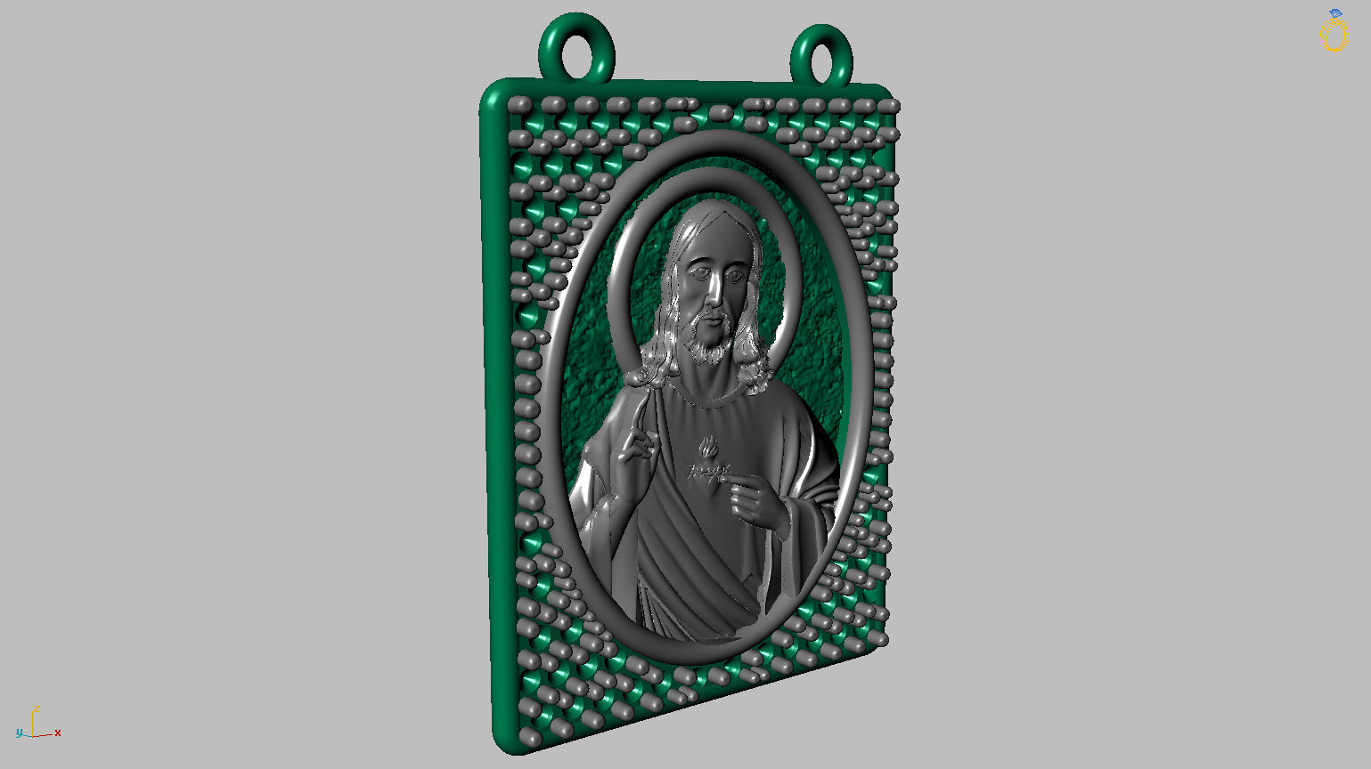 Scapular Jesus and Mary 3D print model_20