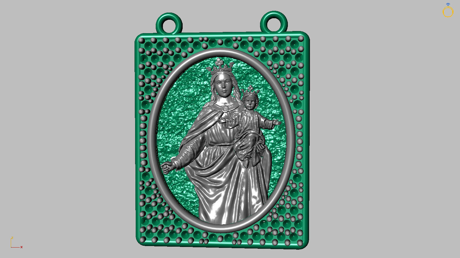 Scapular Jesus and Mary 3D print model_26