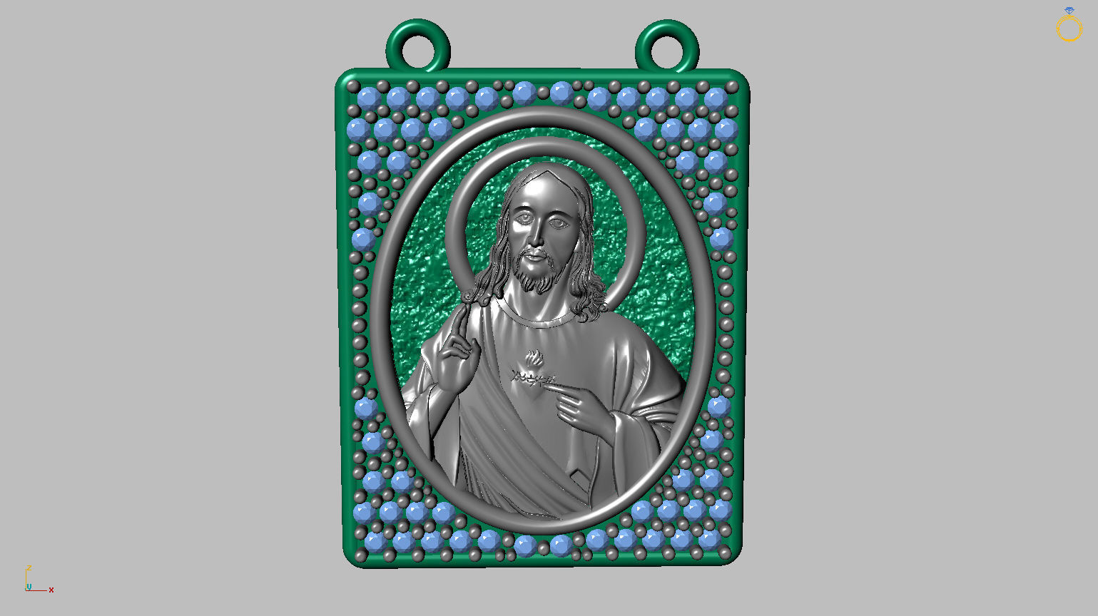 Scapular Jesus and Mary 3D print model_18
