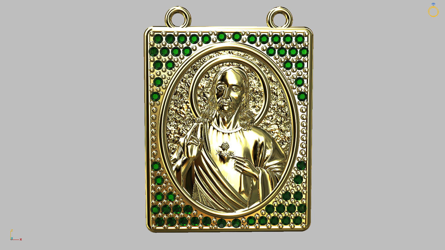 Scapular Jesus and Mary 3D print model_29