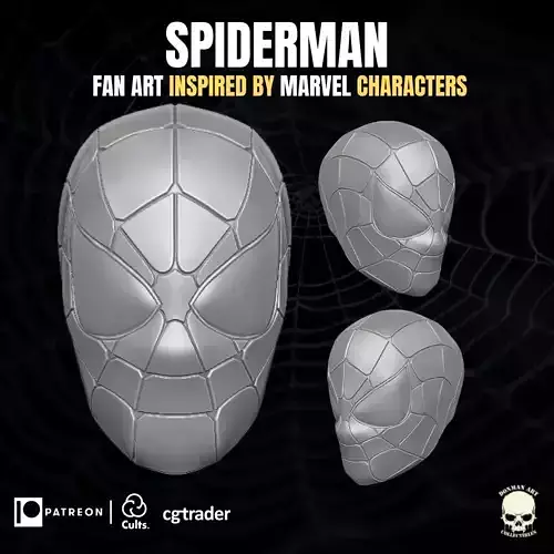 Spiderman fan art Head 3D printable File for Action Figures