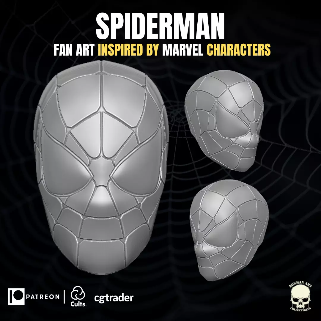 Spiderman fan art Head 3D printable File for Action Figures 3D print model_0