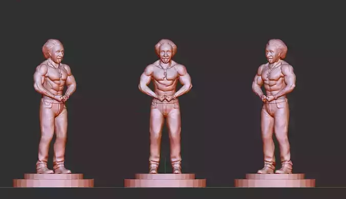 Albert Einstein  bodybulder 3D print model
