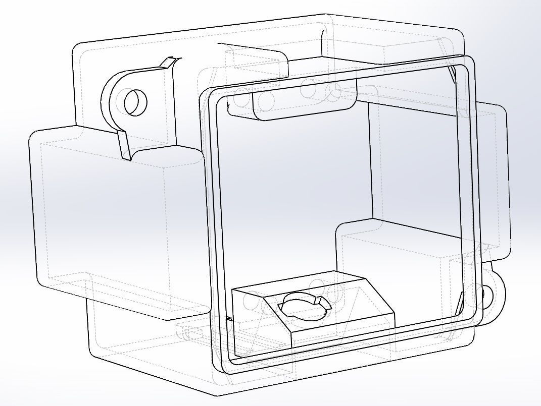 Classic Mini AC blower control switch housing 3D print model_9