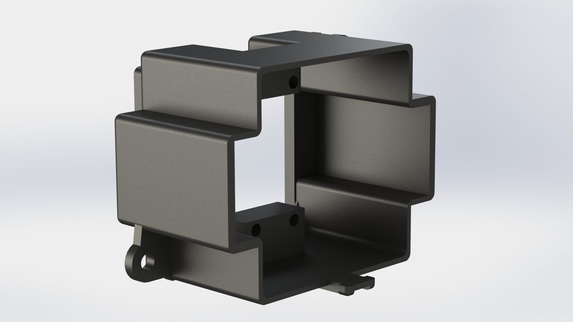 Classic Mini AC blower control switch housing 3D print model_5