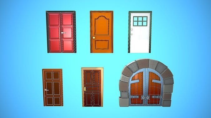 DOOR PACK CARTOON STYLIZED 2