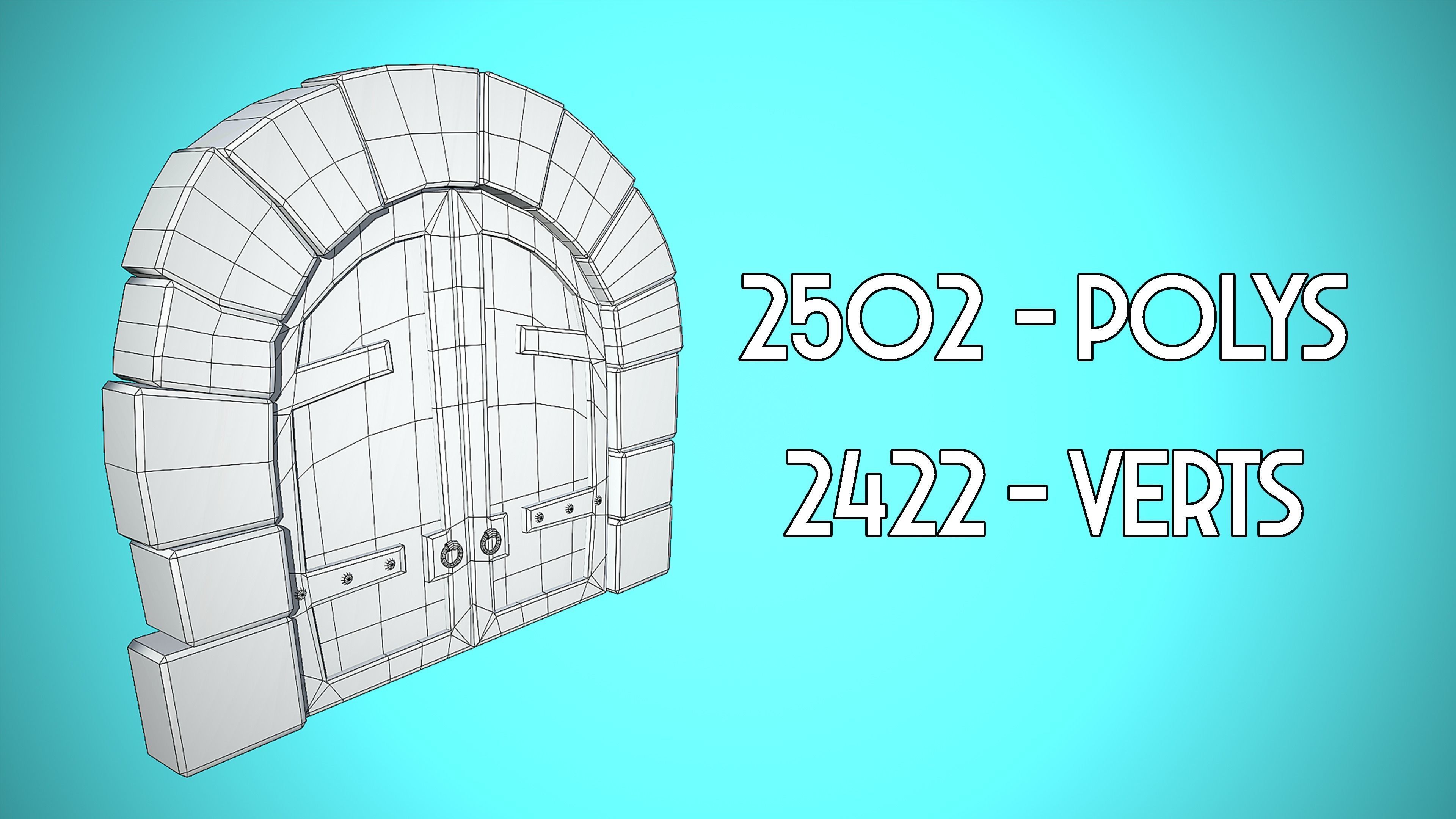 DOOR PACK CARTOON STYLIZED 3D Model Collection_35