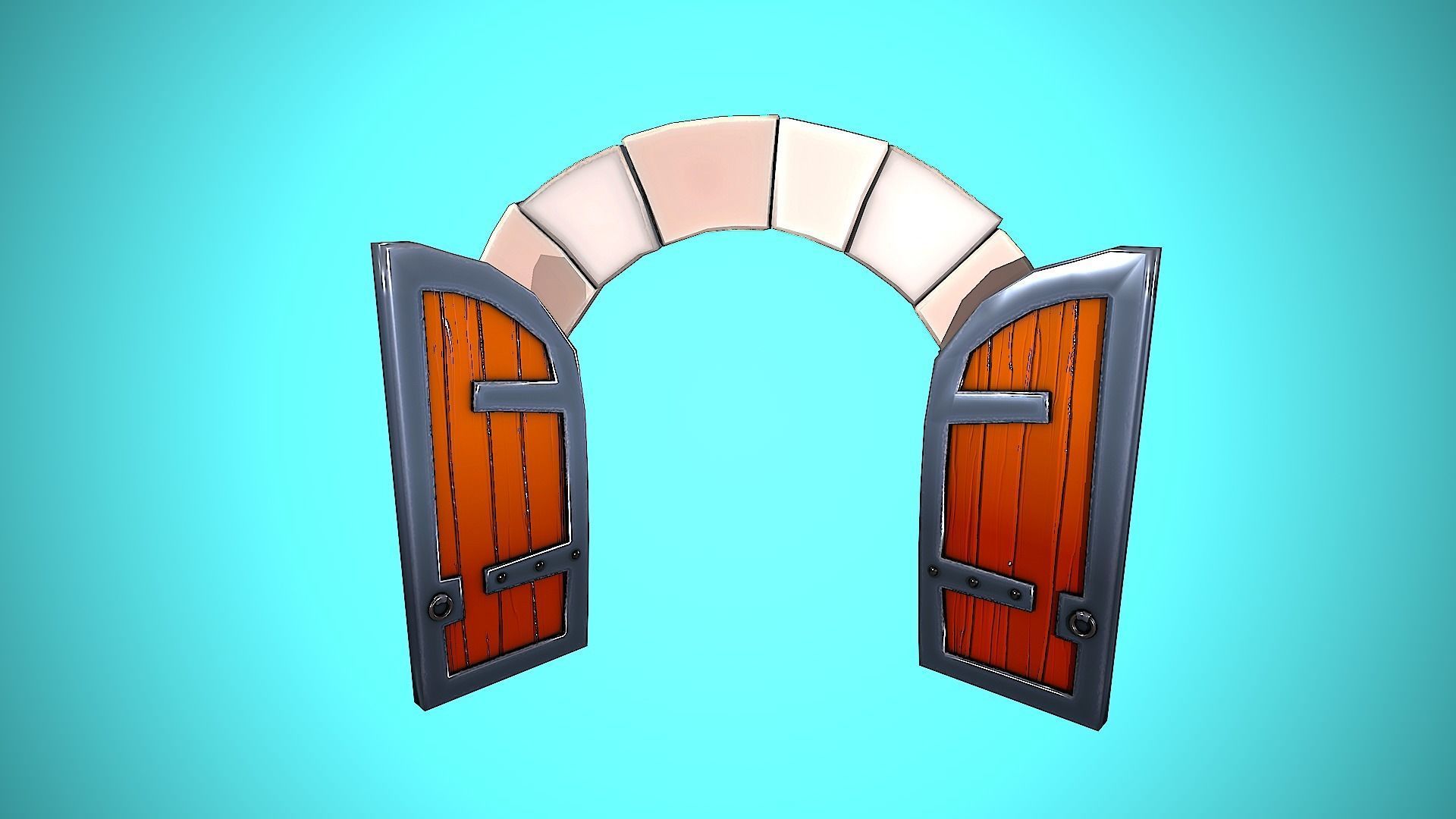 DOOR PACK CARTOON STYLIZED 3D Model Collection_34