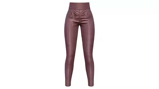 Shiny Maroon Pants
