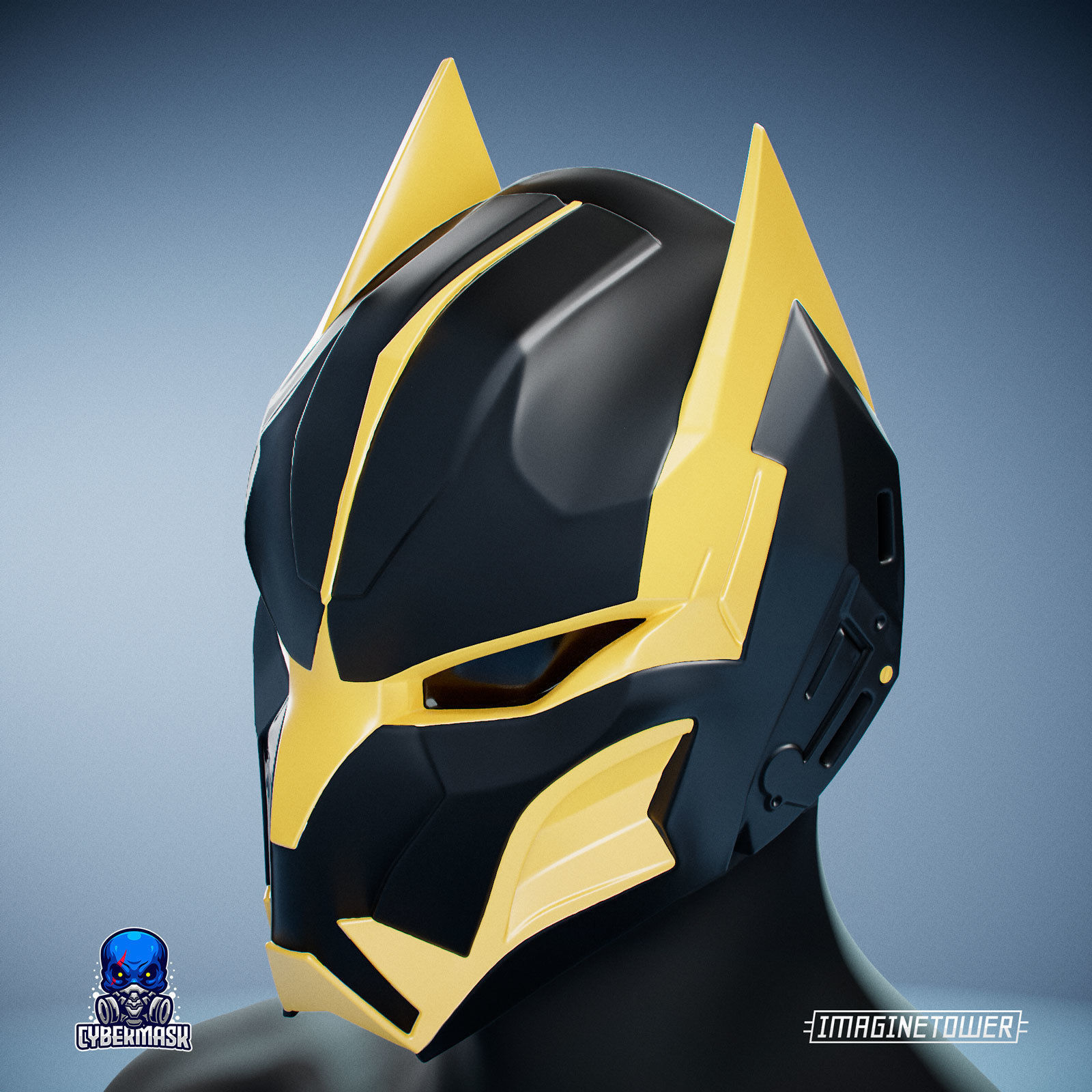 Cyber Cat Sci-fi Mask 3D print model_7