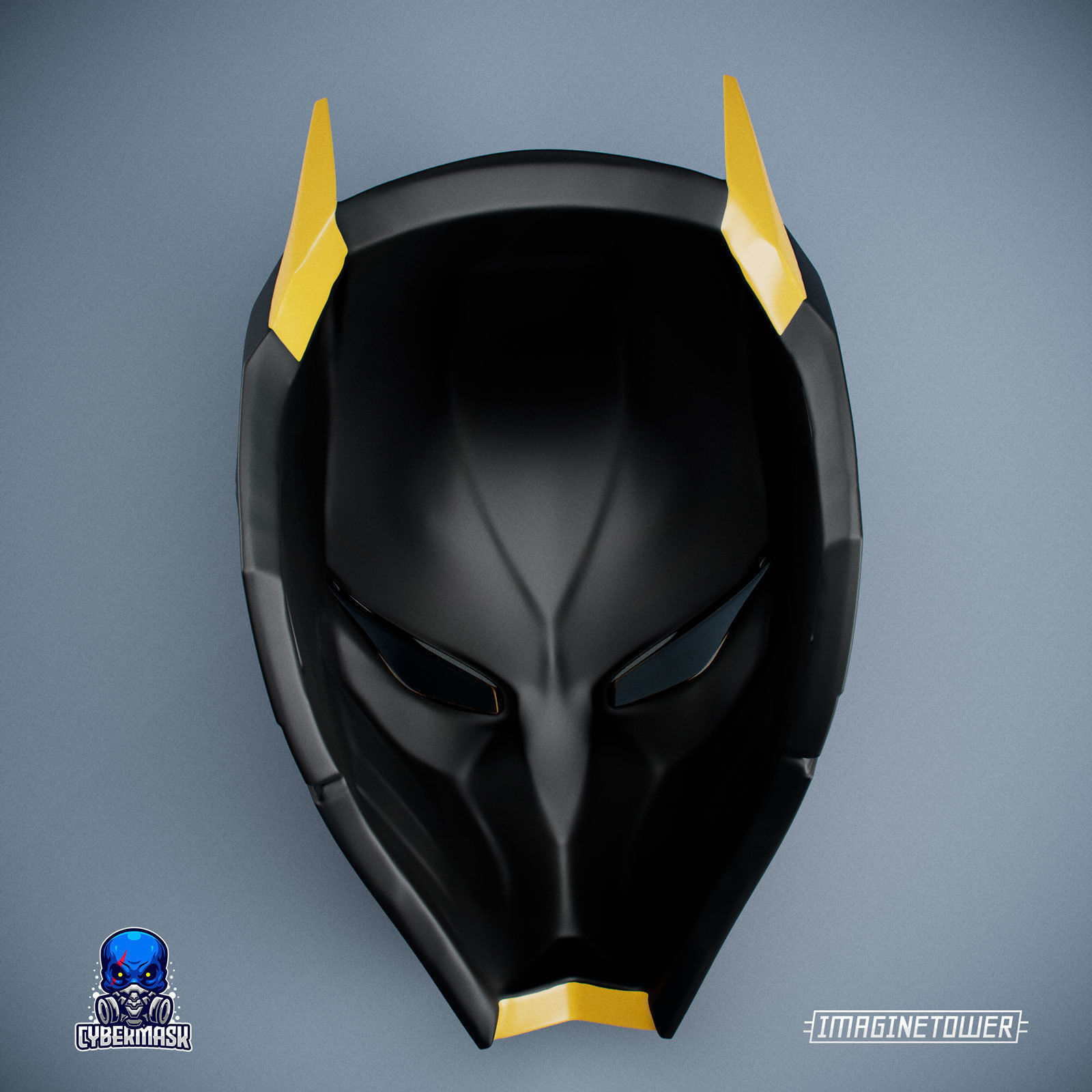 Cyber Cat Sci-fi Mask 3D print model_2