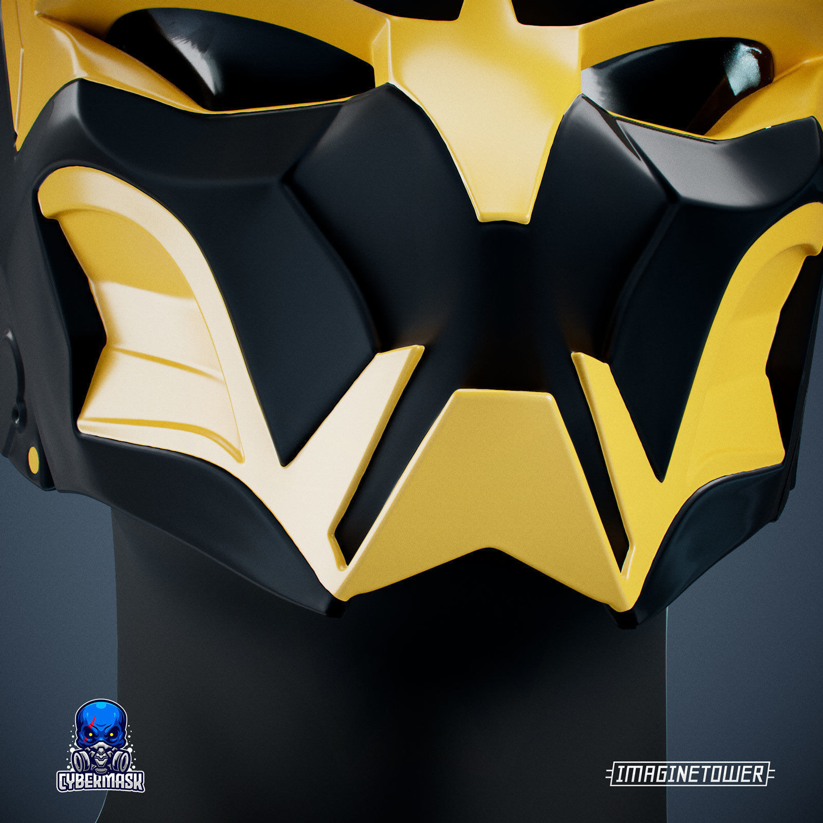 Cyber Cat Sci-fi Mask 3D print model_5