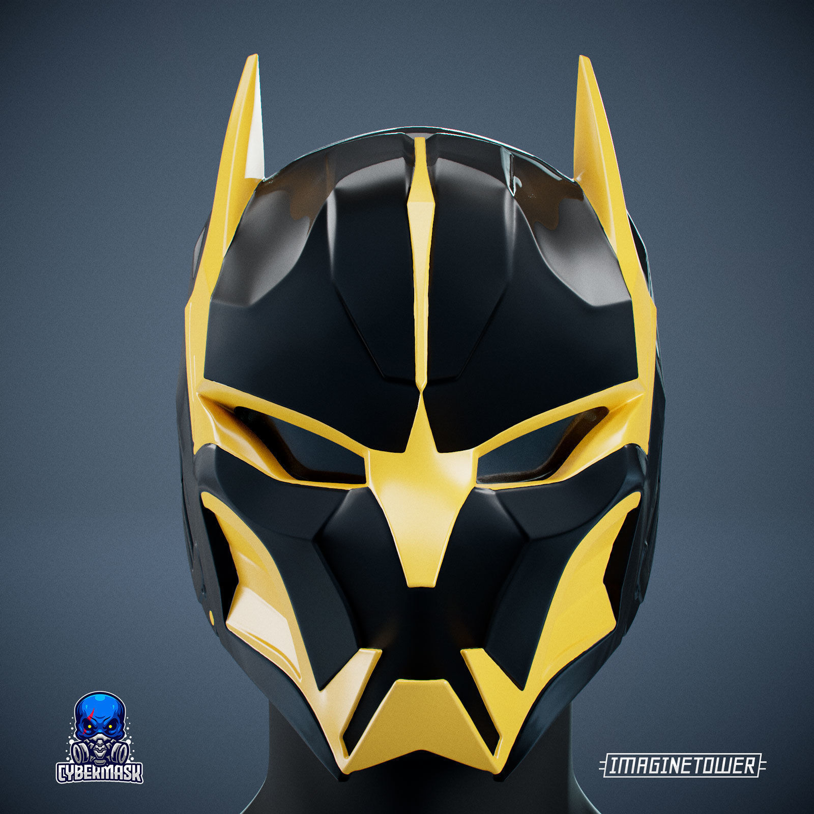 Cyber Cat Sci-fi Mask 3D print model_4