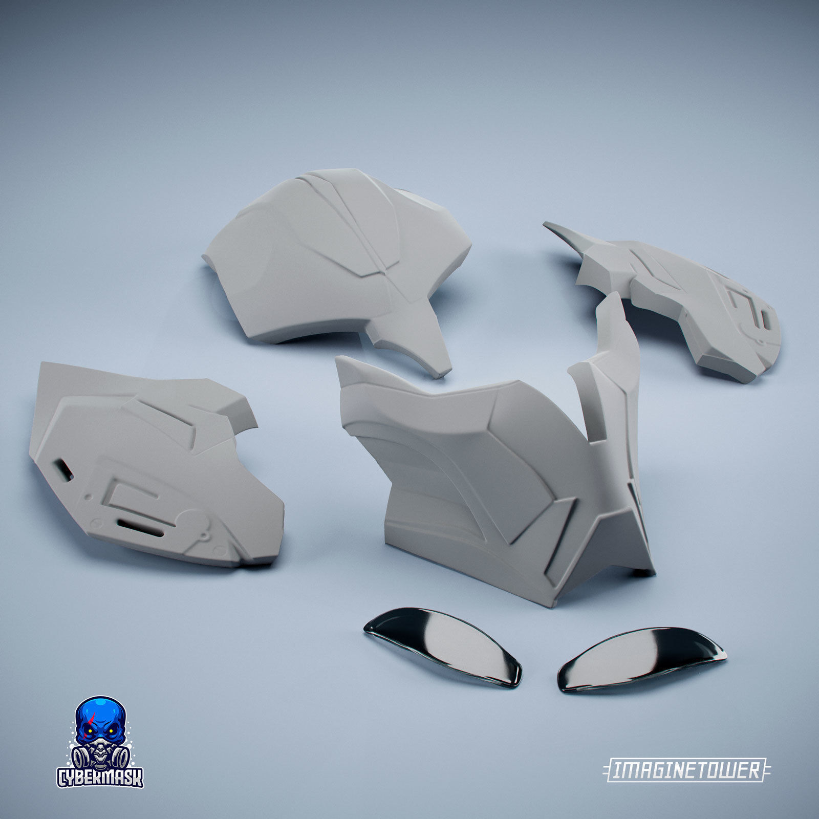 Cyber Cat Sci-fi Mask 3D print model_9