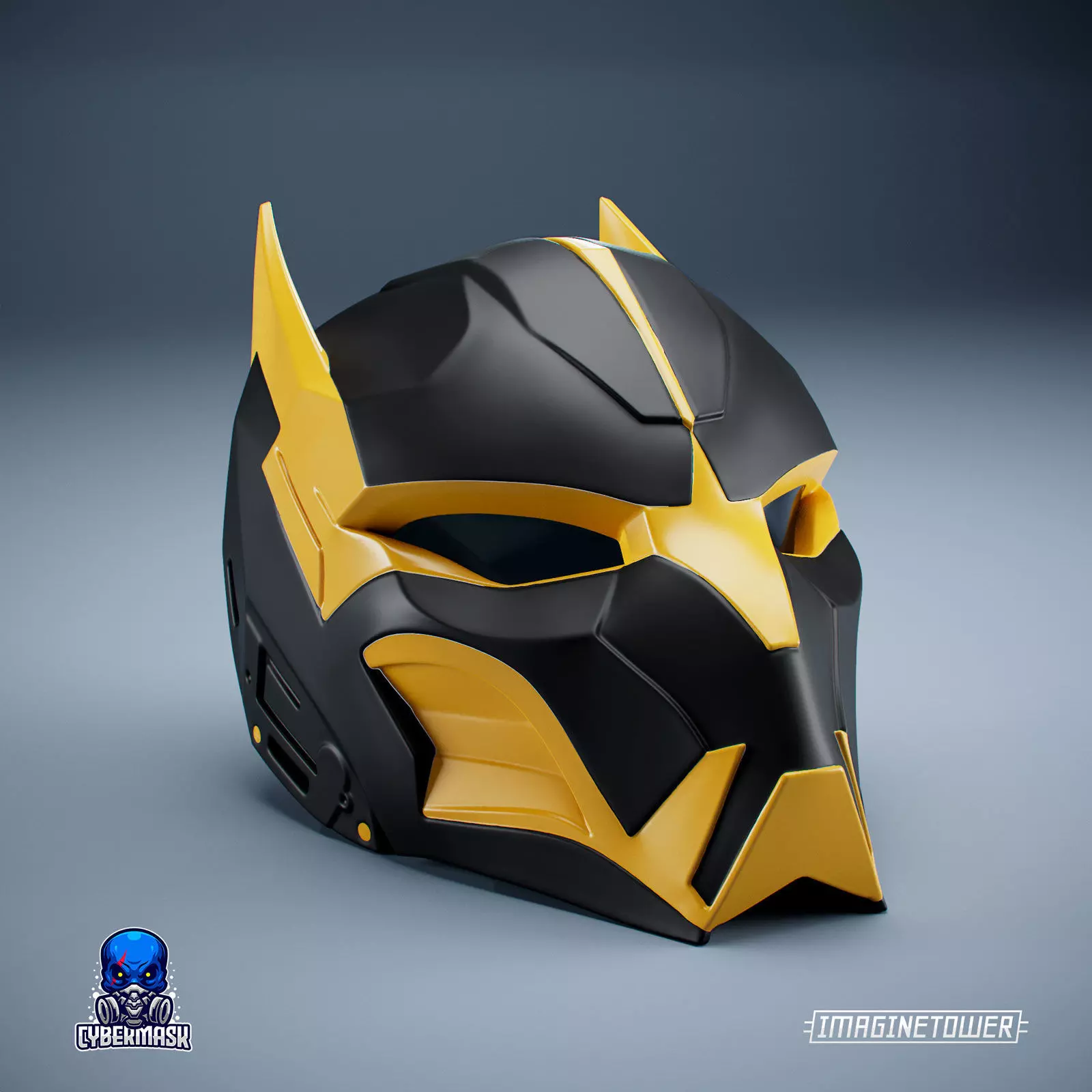 Cyber Cat Sci-fi Mask 3D print model_0