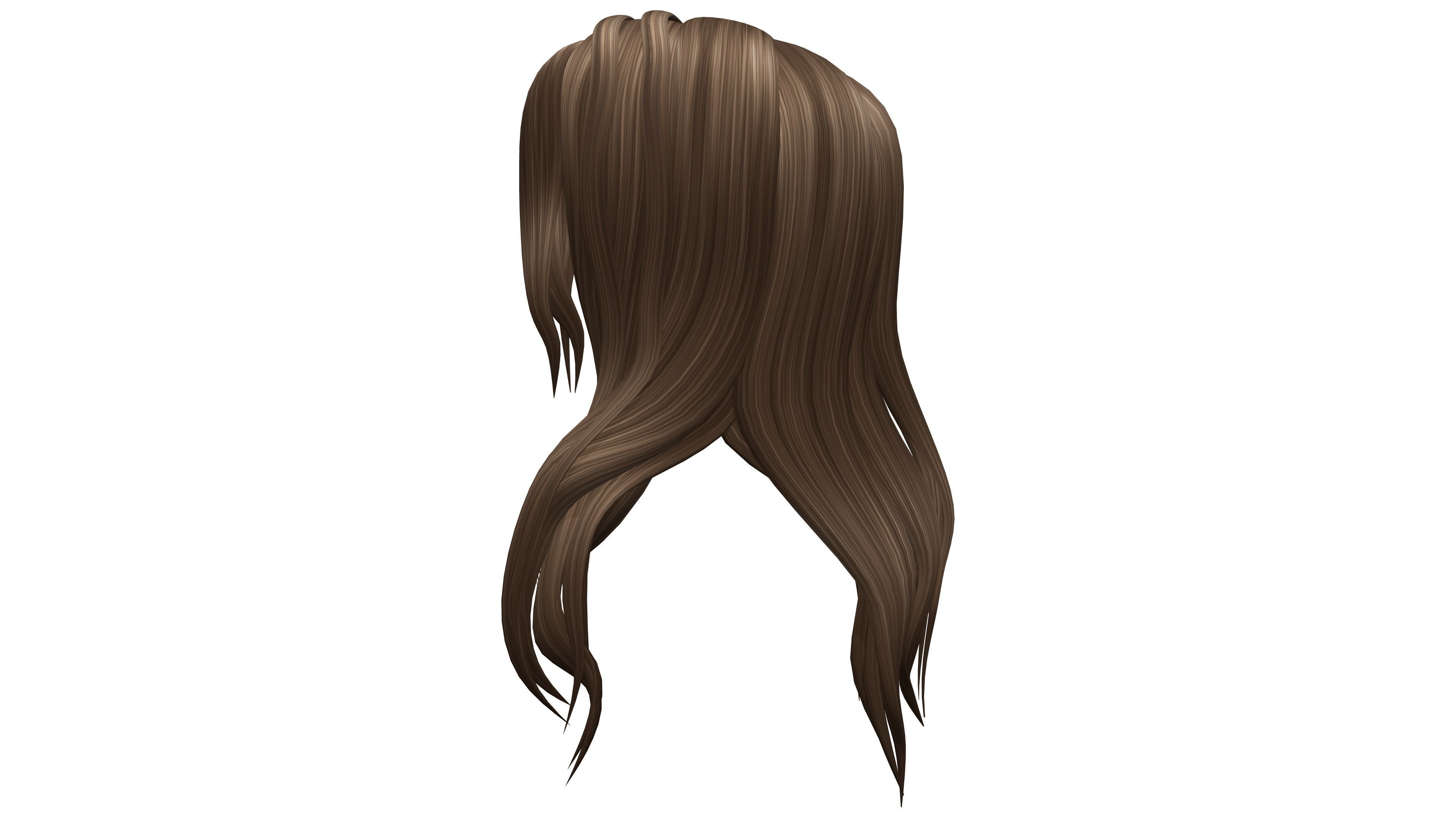 Isla Hair Low-poly 3D model_8