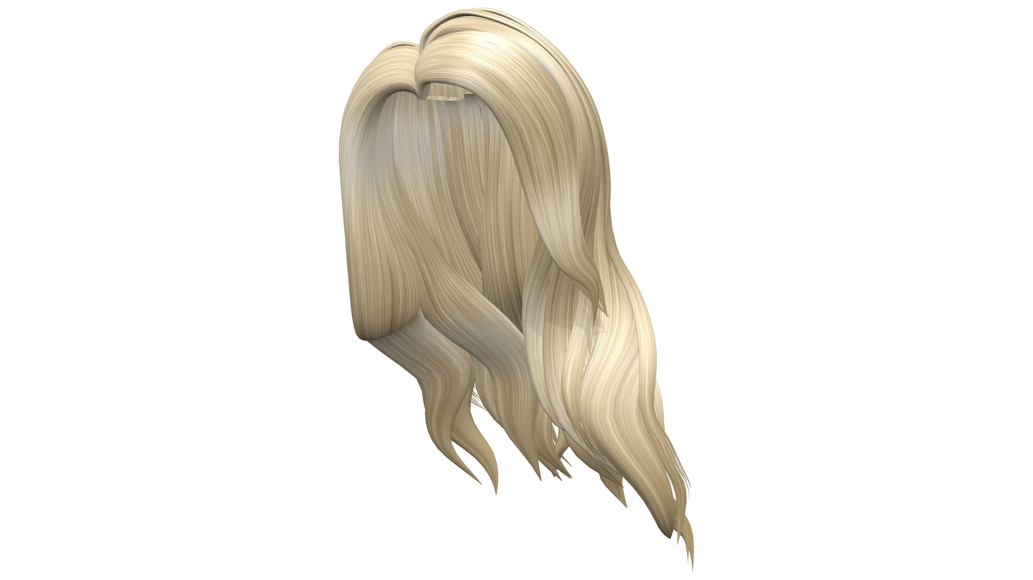 Isla Hair Low-poly 3D model_2