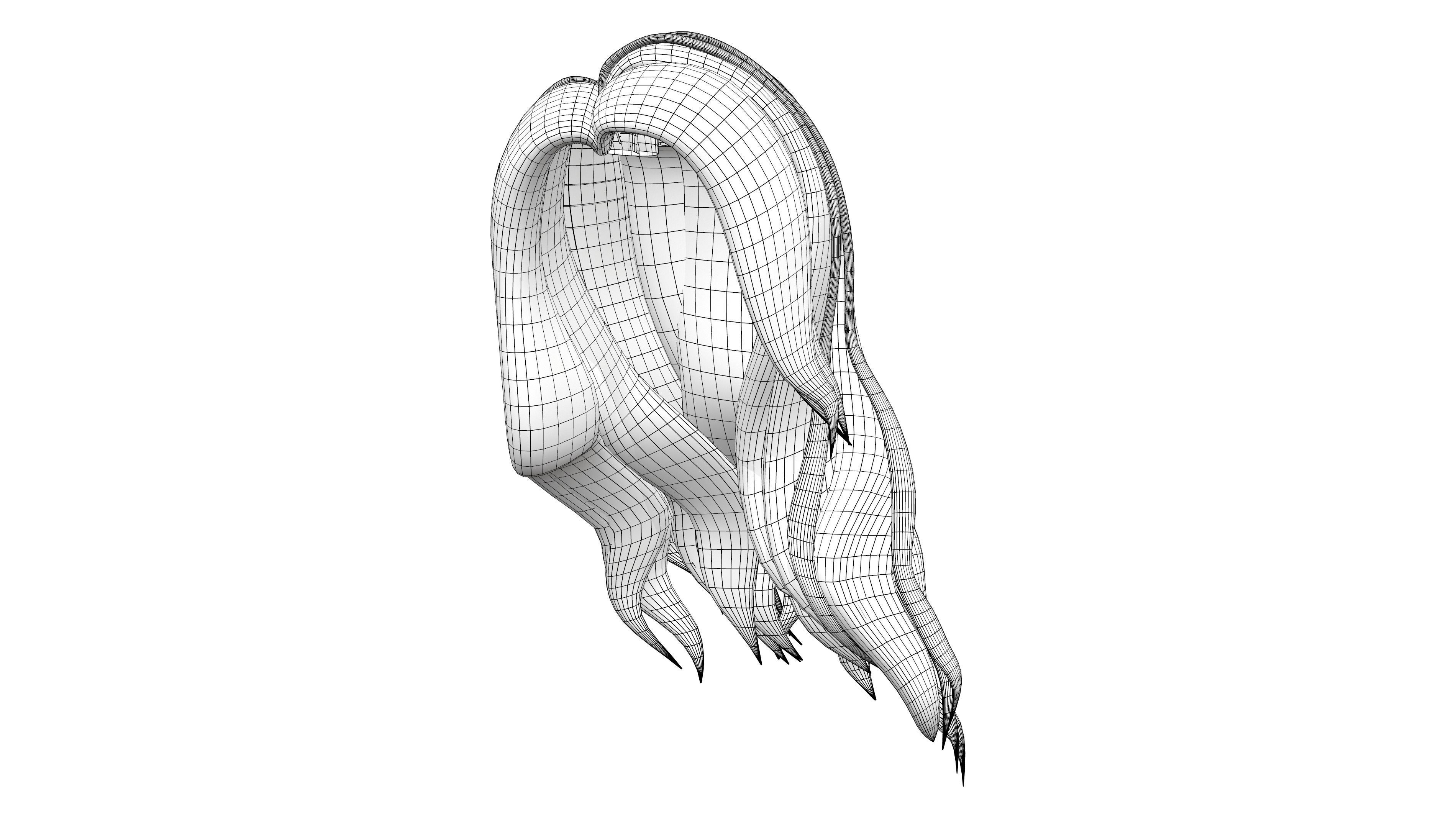 Isla Hair Low-poly 3D model_9