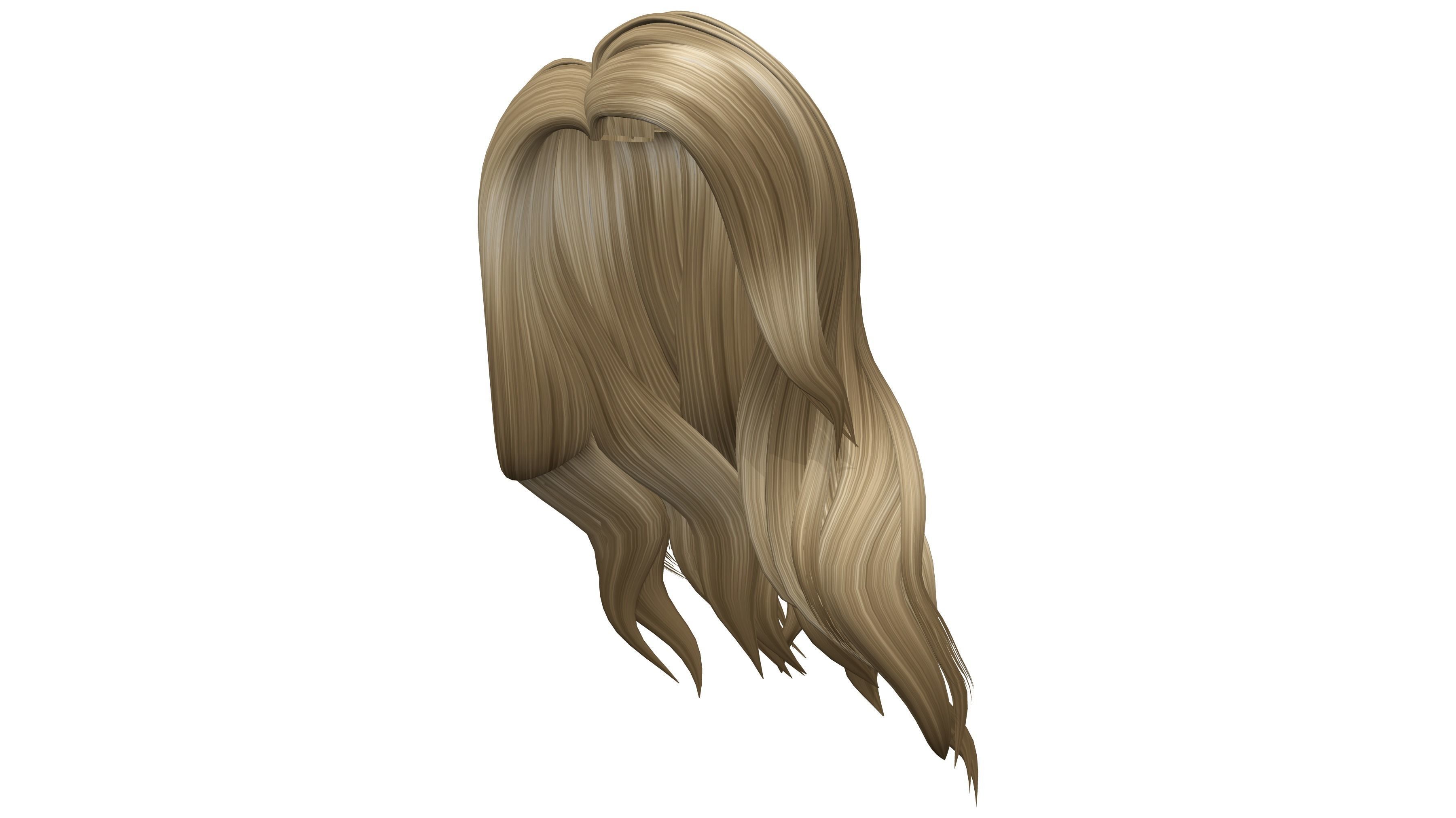 Isla Hair Low-poly 3D model_4