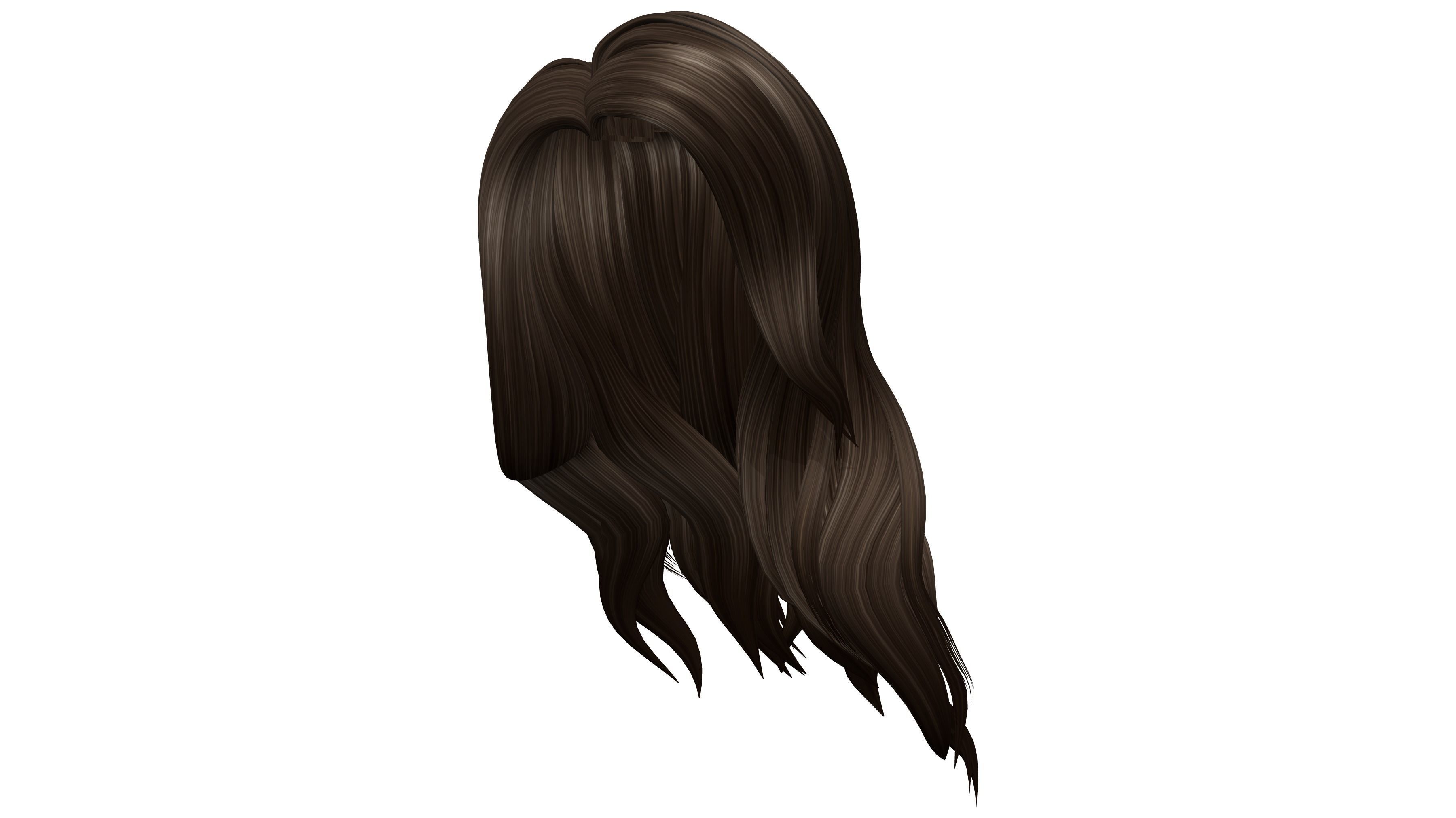 Isla Hair Low-poly 3D model_3