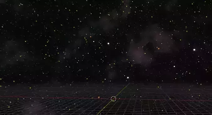 Starry Sky Skybox Low-poly 3D model