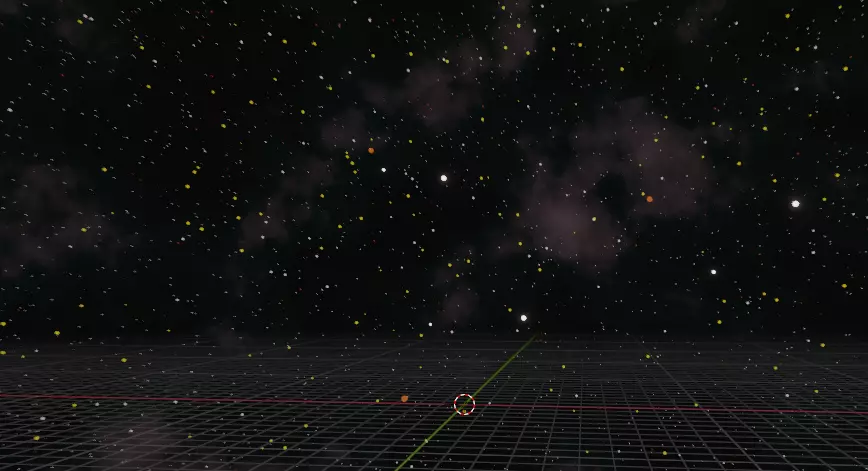 Starry Sky Skybox Low-poly 3D model_0