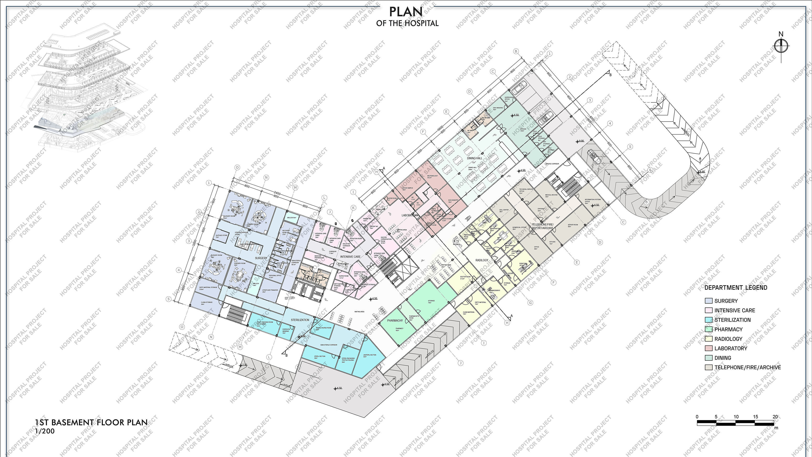 General Hospital Plan 3D model_1