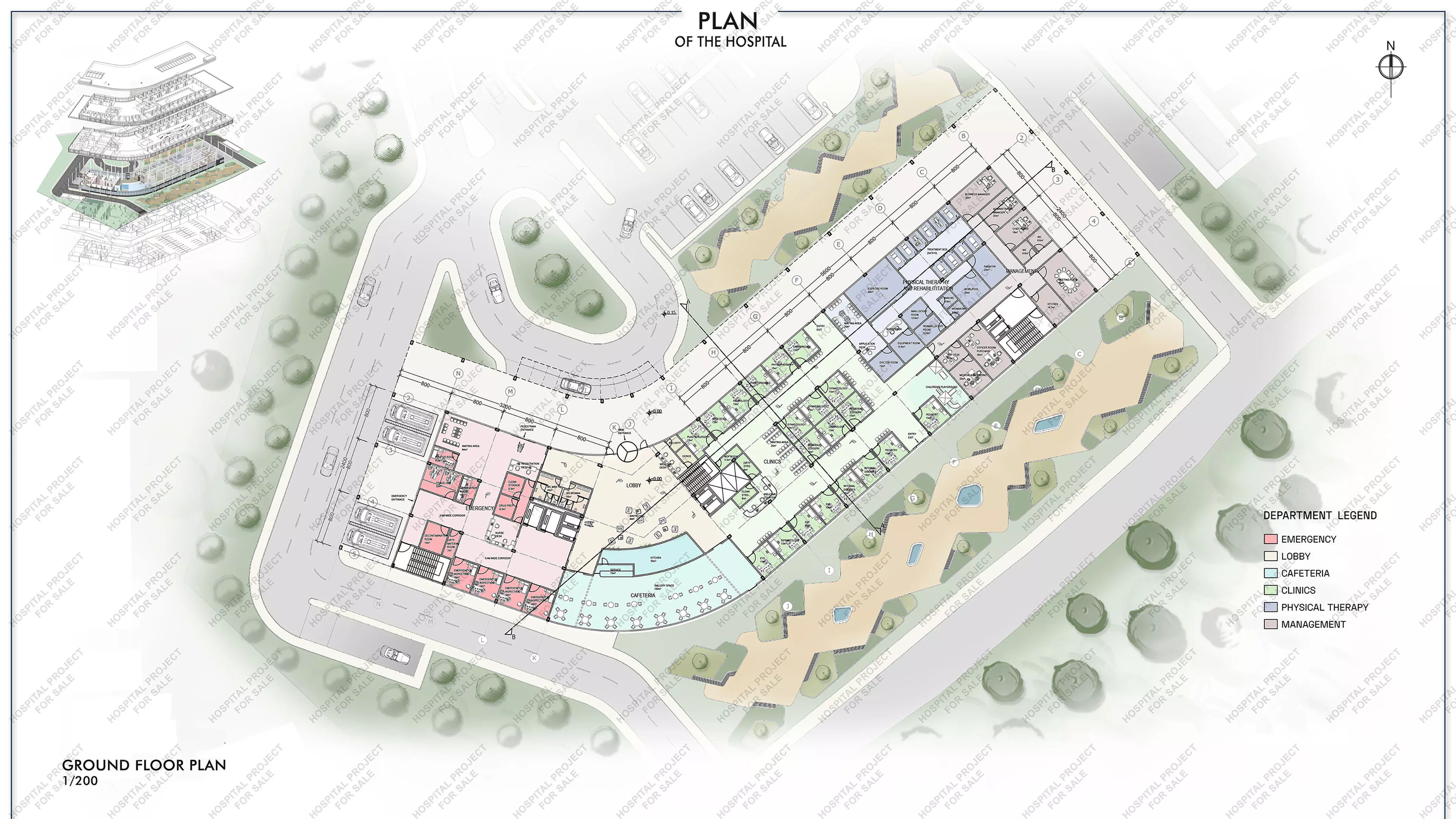 General Hospital Plan 3D model_0