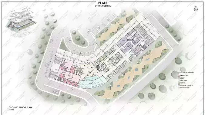 General Hospital Plan 3D model