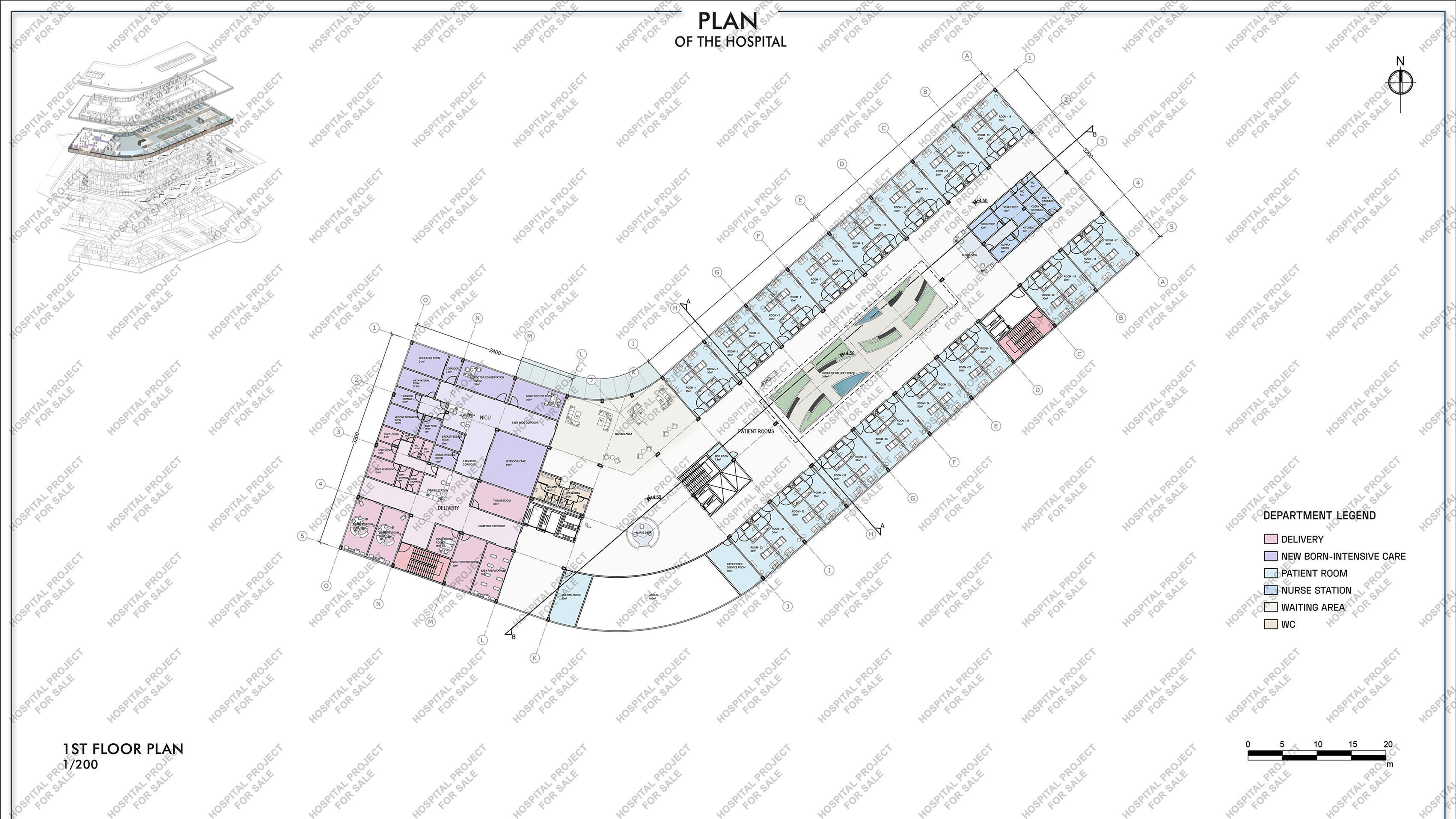 General Hospital Plan 3D model_3