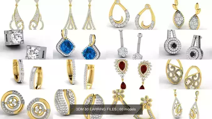 3DM 143 EARRING FILES 3D Model Collection
