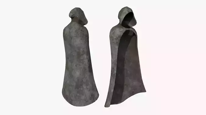 Medieval Cloak A20 Dirt Worn - Fantasy Character Design Low-poly 3D model