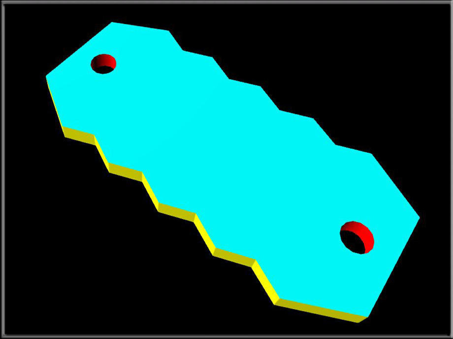 Identification tag Zigzag Low-poly 3D model_3