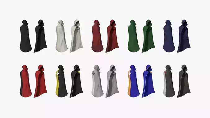 10 Medieval Cloak A Basic Collection - Fantasy Character Design 