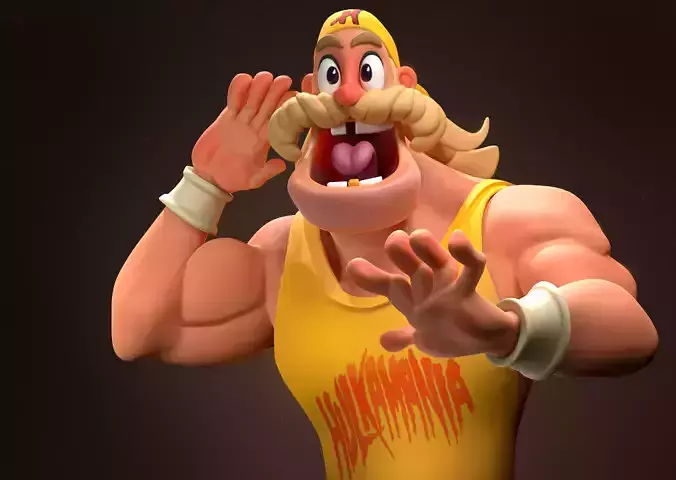 Stylized Character Hulk Hogan 3D model