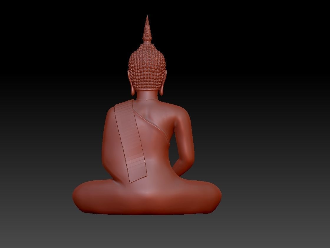 buddha thai style ayuthaya period 3D print model_4
