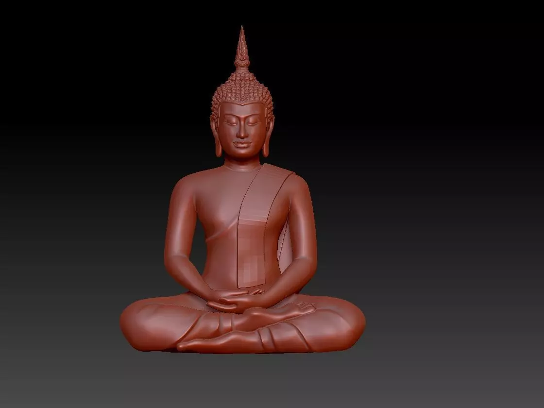 buddha thai style ayuthaya period 3D print model_0