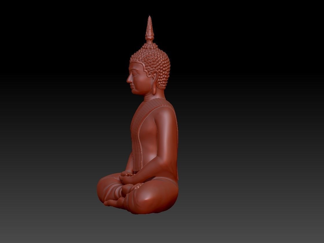 buddha thai style ayuthaya period 3D print model_1