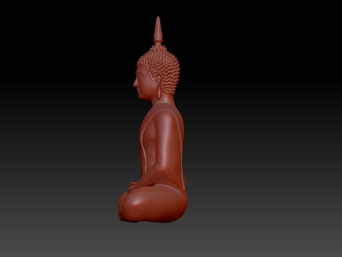 buddha thai style ayuthaya period 3D print model_2