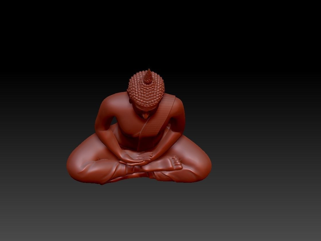 buddha thai style ayuthaya period 3D print model_3